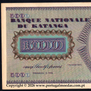 Katanga, 1000 Francs 1960 Pick.10r, with 500 Francs obverse Overprint-Pick.9r, PMG Ineligible Type, Remainder, n03f