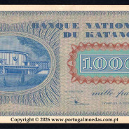 Katanga, 1000 Francos 1960-Pick10r, com Sobrecarga do Anverso de 500 Francos-Pick 9r, p09
