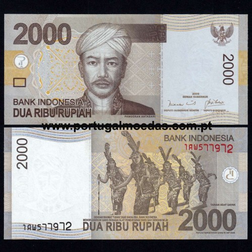 Indonésia - Nota de 2000 Rupiah 2009 (Não Circulada) - Pick 148a