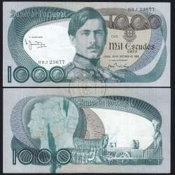 Erro de Impressão - Nota de 1000 Escudos 1982 D. Pedro V, 1000$00 26/10/1982 Chapa: 11 - Banco de Portugal (Circulada), Pick 175