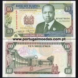 Quénia - Nota de 10 Shilling 1994 (Não circulada) - Pick 24f