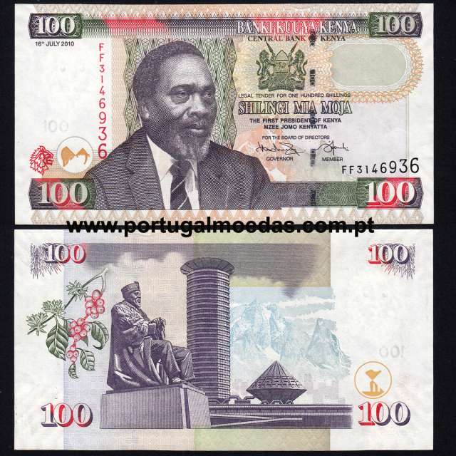 Kenya – 100 Shilling Banknote, 2010 (Uncirculated) – Pick 48e
