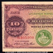 10 Centavos 1914, 5 de Novembro de 1914, Moçambique - Banco Nacional Ultramarino, Lourenço Marques -01a