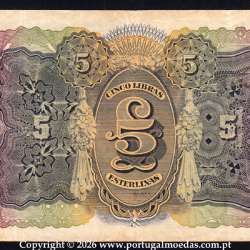 Mozambique, 5 Pounds Sterling 1934 (15 January 1934), Mozambique Company – Beira, World Paper Money PickR32, SN.13,459 4d