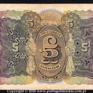 Moçambique, 5 Libras Esterlinas 1934, Companhia de Moçambique - Beira, World Paper Money Pick R32 -04d