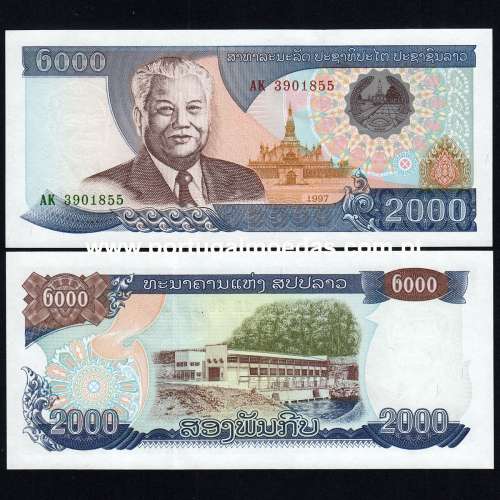 Laos - Nota de 2000 Kip 1997 (Não Circulada) - Pick 33a