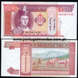 Mongolia - Nota de 20 Tugrik 1993 (Não Circulada) - Pick 55