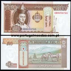 Mongolia - Nota de 50 Tugrik 1993 (Não Circulada) - Pick 56