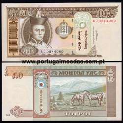 Mongolia - Nota de 50 Tugrik 2008 (Não Circulada) - Pick 64