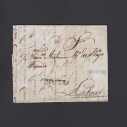 Carta Pré-Filatélica circulada de Coimbra para Lisboa datada de 12-08-1831