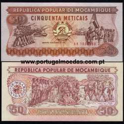 Moçambique - Nota de 50 Meticais 1986 (Não circulada) - Pick 129