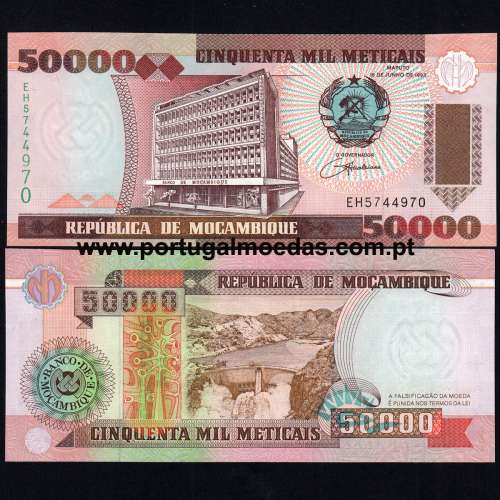 Moçambique - Nota de 50 000 Meticais 1993 (Não circulada) - Pick 138