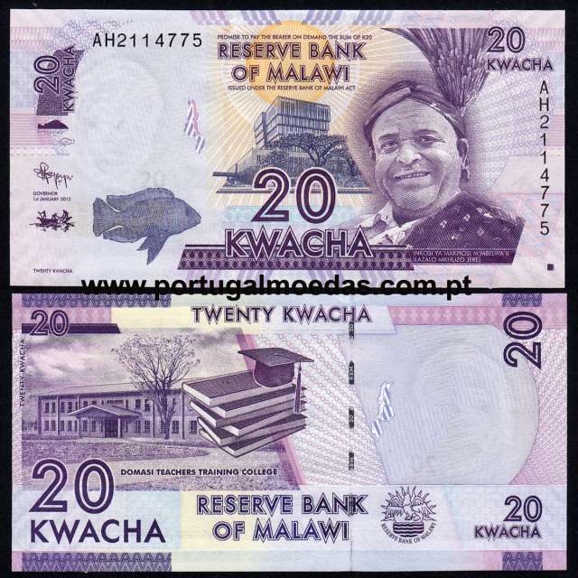 Malawi – 20 Kwacha Banknote, 2012 (Uncirculated) – Pick 57