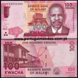Malawi - Nota de 100 Kwacha 2020 (Não circulada) - Pick 65
