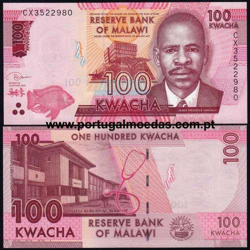 Malawi – 100 Kwacha Banknote, 2020 (Uncirculated) – Pick 65