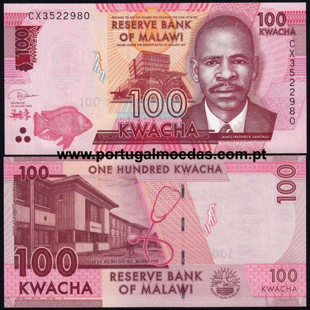 Malawi – 100 Kwacha Banknote, 2020 (Uncirculated) – Pick 65