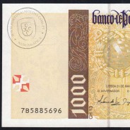 1000 Escudos 1998 Pedro Álvares Cabral Série 7B5885696 UNC World Paper Money Portugal Pick#188