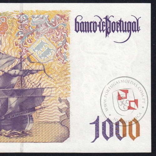 1,000 Escudos note, 1998, Pedro Álvares Cabral, Series 7B5885696, Uncirculated, Pick 188