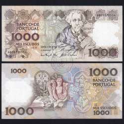 Nota 1000 Escudos 3 Março 1994 Teófilo Braga, Chapa 12, Banco de Portugal, WPM Pick 181, (QNC)