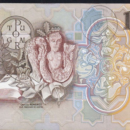1,000 Escudos note, 6 February 1992, Teófilo Braga, Plate 12, Bank of Portugal, WPM Pick 181, (AU)