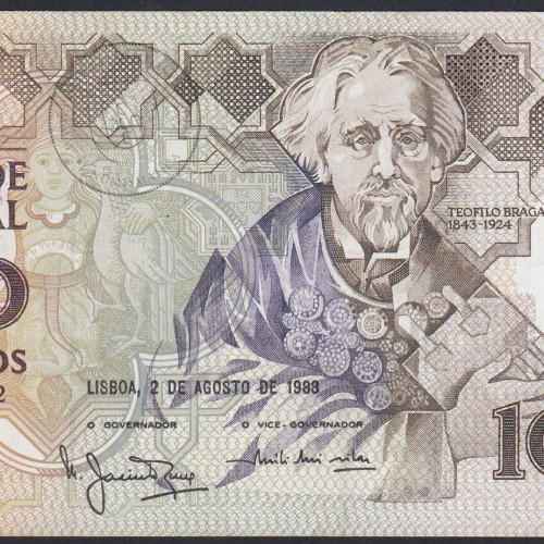 Nota 1000 Escudos 2 Agosto 1983 Teófilo Braga, Chapa 12, BJ 00367, Banco de Portugal, WPM Pick 181, (Pouco Circulada)