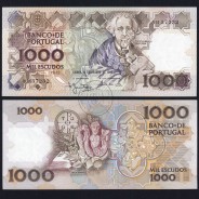 Nota 1000 Escudos 2 Agosto 1983 Teófilo Braga, Chapa 12, Banco de Portugal, World Paper Money Pick 181, (Não Circulada)