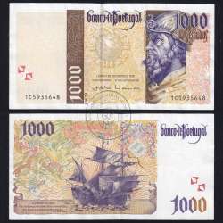 Nota de 1000 Escudos 2000 Pedro Alvares Cabral, Chapa: 13 - Banco de Portugal (Pouco Circulada), Pick 188