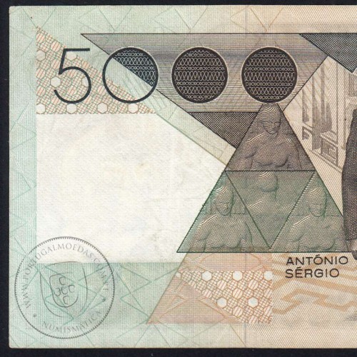 Nota de 5000 Escudos 1985 António Sérgio, 5000$00 04/06/1985 Chapa: 1 - Banco de Portugal (Circulada)