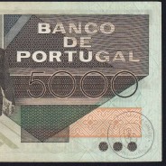 Nota de 5000 Escudos 1985 António Sérgio, 5000$00 04/06/1985 Chapa: 1 - Banco de Portugal (Circulada)