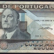 Nota de 5000 Escudos 1985 António Sérgio, 5000$00 04/06/1985 Chapa: 1 - Banco de Portugal (Circulada)