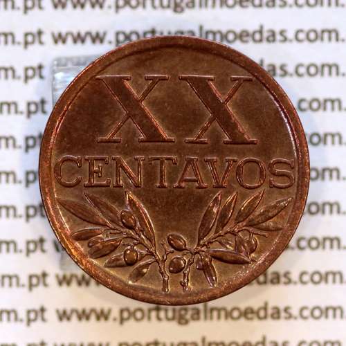 XX centavos 1942 Bronze Republica Portuguesa, 20 centavos 1942 bronze, (Bela), World Coins Portugal KM 584 02