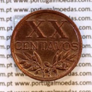 XX centavos 1942 Bronze Republica Portuguesa, 20 centavos 1942 bronze, (Bela), World Coins Portugal KM 584 02