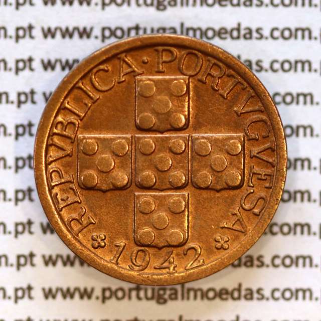 XX centavos 1942 Bronze Republica Portuguesa, 20 centavos 1942 bronze, (MBC+/Bela-), World Coins Portugal KM 584 01