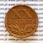 XX centavos 1942 Bronze Republica Portuguesa, 20 centavos 1942 bronze, (MBC+/Bela-), World Coins Portugal KM 584 02