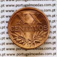 20 centavos 1943 Bronze Republica Portuguesa, XX centavos 1943 bronze, (Soberba), World Coins Portugal KM 584 a2