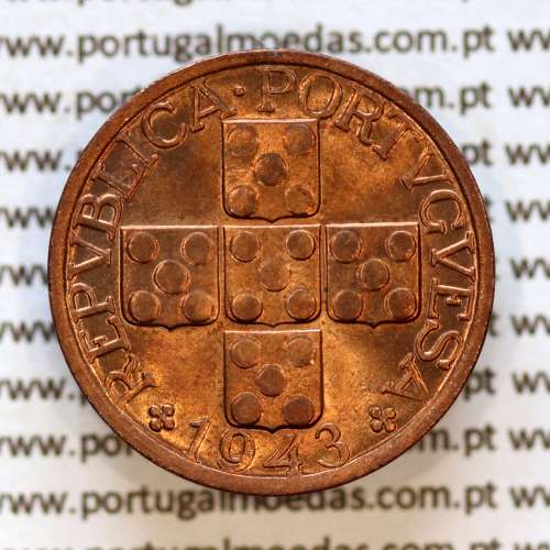 XX centavos 1943 Bronze Republica Portuguesa, 20 centavos 1943 bronze - RP.2C.AG.R.16.02.A1a
