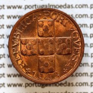 Portugal, bronze coin of 20 centavos 1943 Portuguese Republic, XX centavos 1943 Bronze (UNC), World Coins Portugal KM 584 a3
