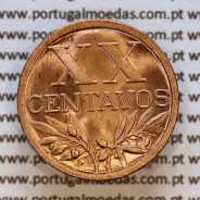 20 Centavos 1944 Bronze – República Portuguesa – KM584 – Estado Soberba 01