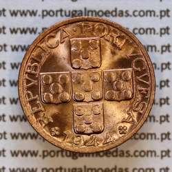 20 centavos 1944 Bronze Republica Portuguesa, XX centavos 1944 bronze, (Soberba), A. Gomes R.16.03, W. Coins KM584 a1