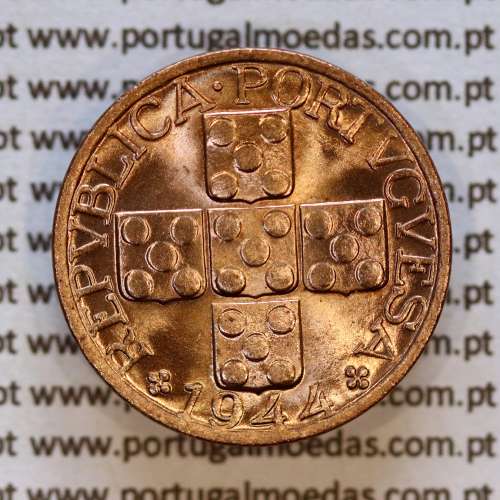 20 centavos 1944 Bronze Republica Portuguesa, XX centavos 1944 bronze, (Soberba), A. Gomes R.16.03, W. Coins KM584 a1