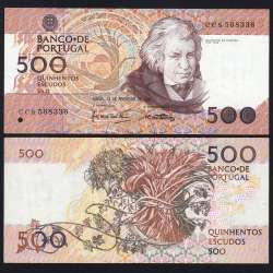 Nota de 500 Escudos 1992 Mouzinho da Silveira, 500$00 13/02/1992 Chapa: 12 - Banco de Portugal (Circulada), Pick 180