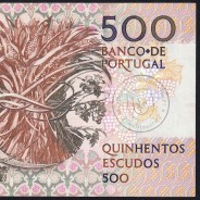 Nota de 500 Escudos 1992 Mouzinho da Silveira, 500$00 13/02/1992 Chapa: 12 - Banco de Portugal (Circulada), Pick 180