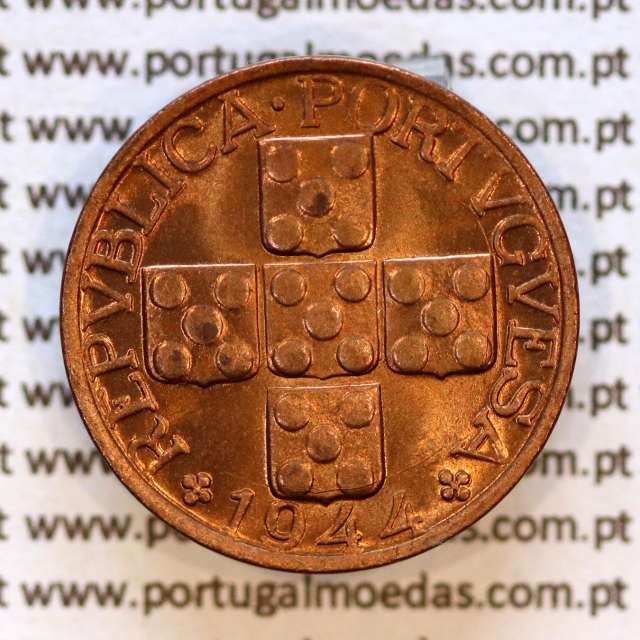 XX centavos 1944 Bronze da Republica Portuguesa em estado conservação SOBERBA 01a