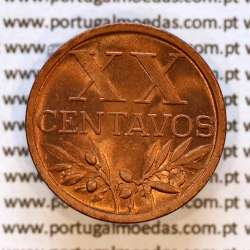 XX centavos 1944 Bronze da Republica Portuguesa em estado conservação SOBERBA 02a
