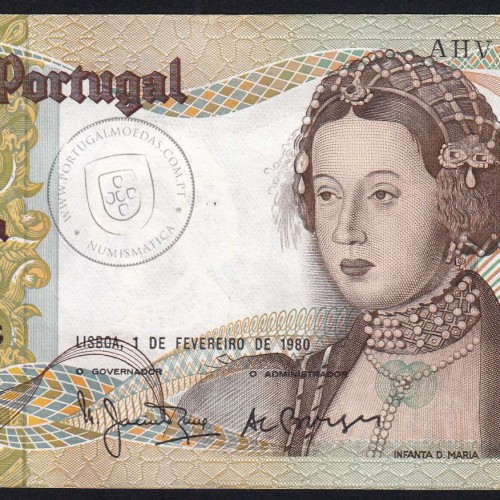 Nota de 50 Escudos 1980 Infanta D.Maria, AHV 95876, Chapa: 9 - Banco de Portugal (Quase Não Circulada), Pick 174