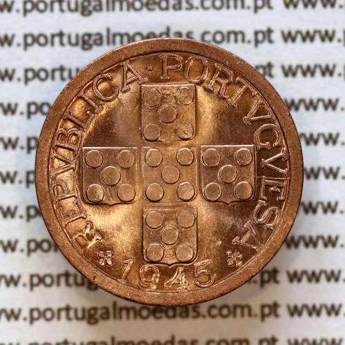 Portugal, bronze coin of 20 centavos 1945 Portuguese Republic, Gomes R.16.04 a1