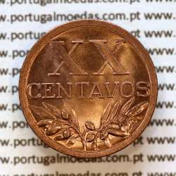 Portugal, bronze coin of 20 centavos 1945 Portuguese Republic, Gomes R.16.04 a2