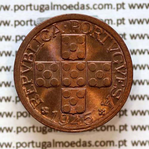 XX centavos 1945 ou 20 centavos 1945 em Bronze da Republica Portuguesa, (Soberba), World Coins Portugal KM584 a3