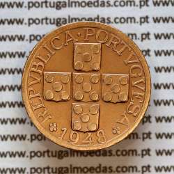 Portugal, bronze coin of 20 centavos 1948 Portuguese Republic, XX centavos 1948 Bronze (VF+/XF), World Coins Portugal KM 584 a1