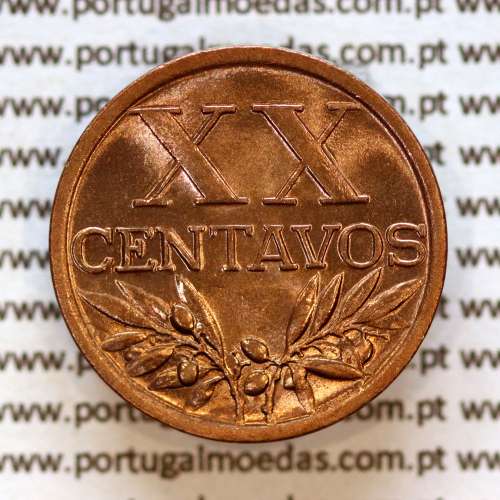 20 centavos 1949 Bronze Republica Portuguesa, XX centavos 1949 bronze, (Soberba), World Coins Portugal KM 584 a2